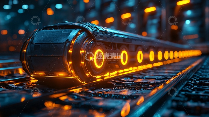 高清大图下载【趣麦麦图】未来科技高铁