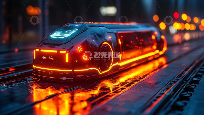 高清大图下载【趣麦麦图】未来科技感列车