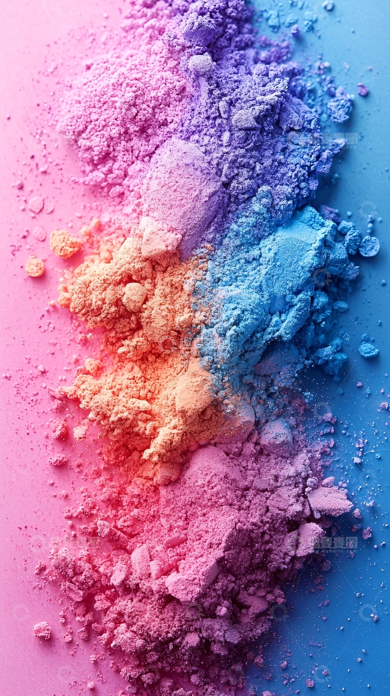 高清大图下载【趣麦麦图】彩妆粉末质感高清图片