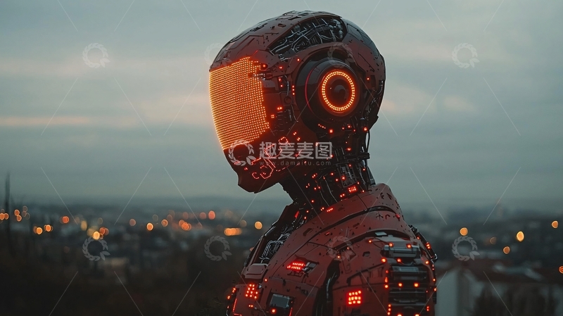 高清大图下载【趣麦麦图】未来科技感机器人