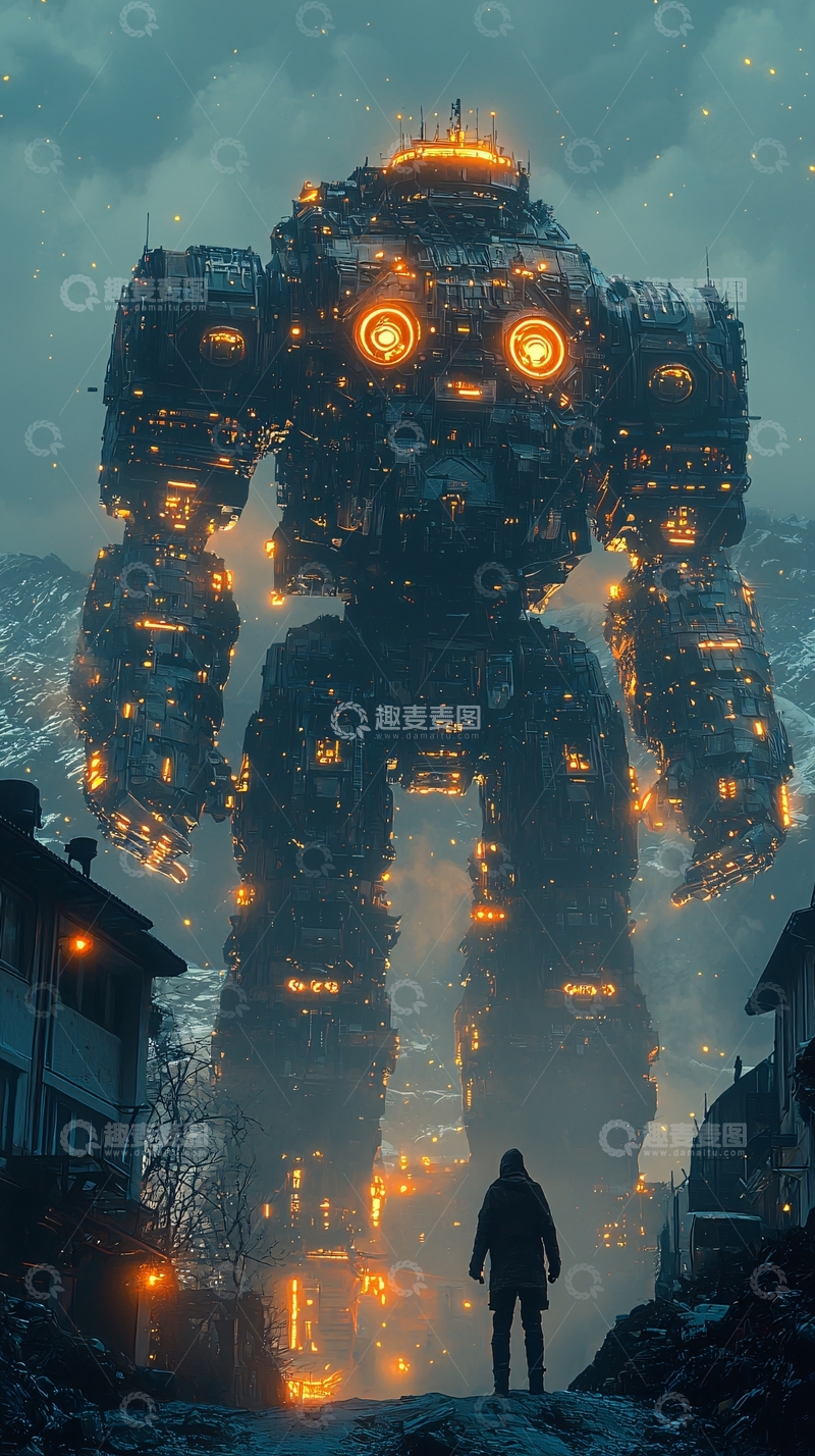 高清大图下载【趣麦麦图】巨大机器人