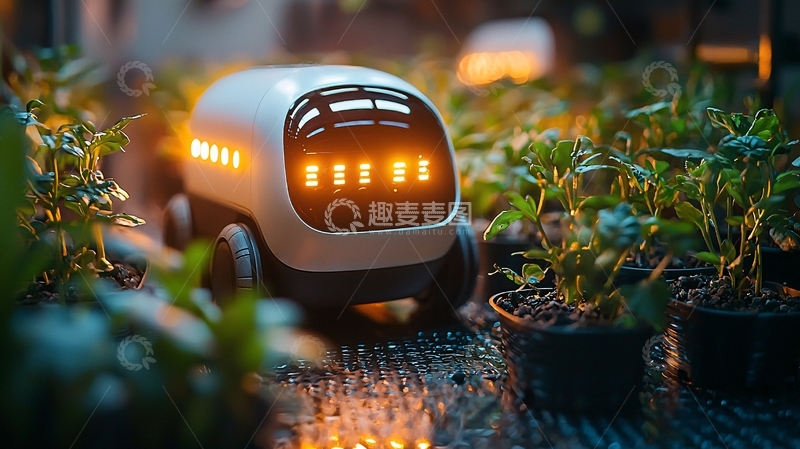 高清大图下载【趣麦麦图】小型农业机器人