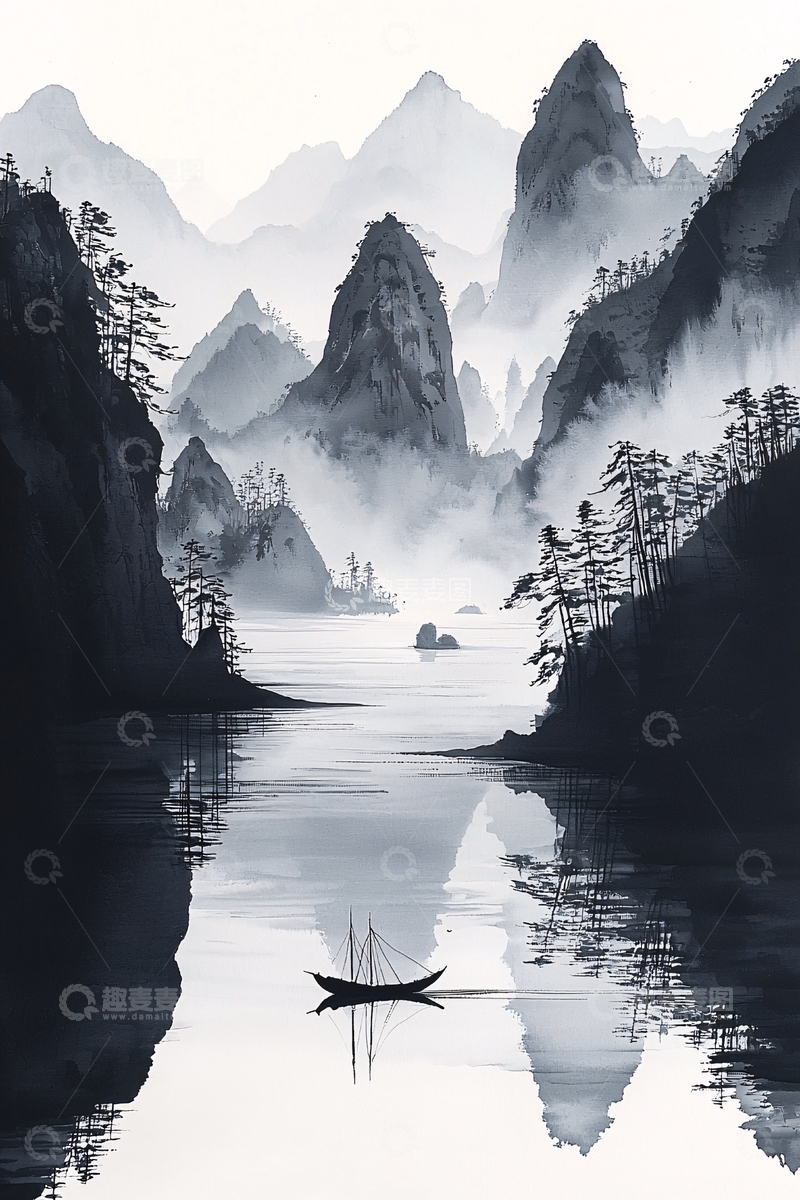 高清大图下载【趣麦麦图】水墨画