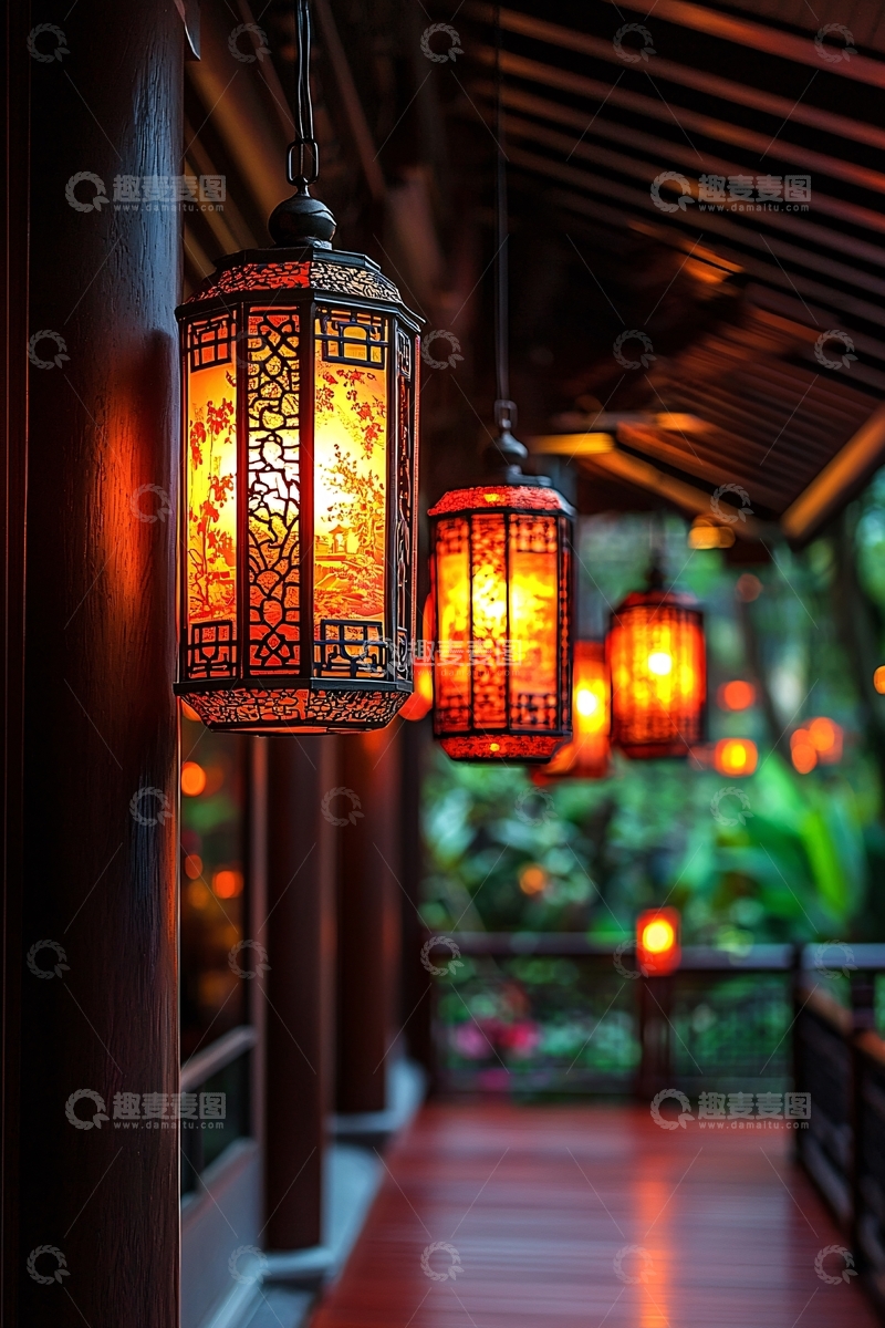 高清大图下载【趣麦麦图】中式灯笼