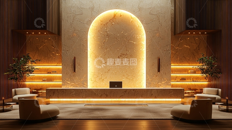 高清大图下载【趣麦麦图】奢华酒店大堂设计7