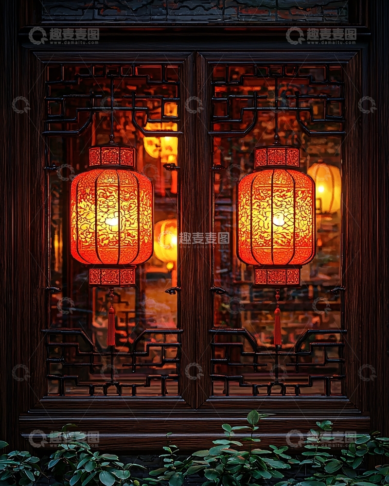 高清大图下载【趣麦麦图】中式窗格