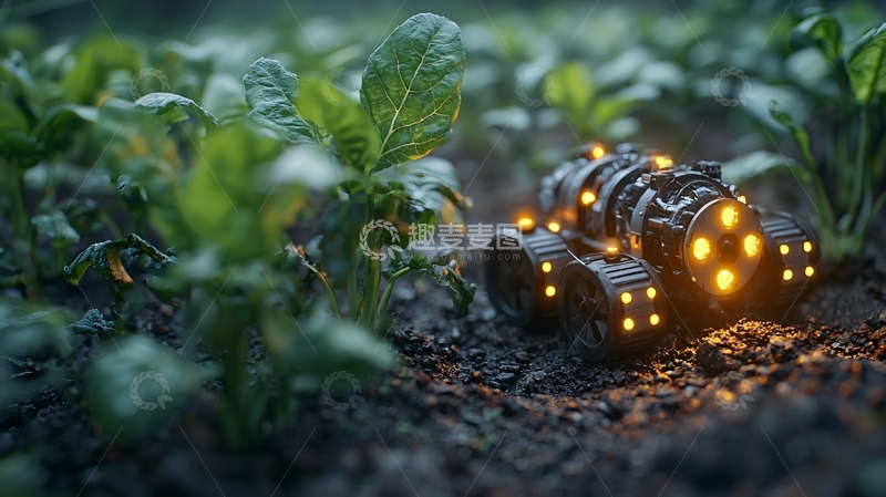 高清大图下载【趣麦麦图】蒸汽朋克风格田园机器人