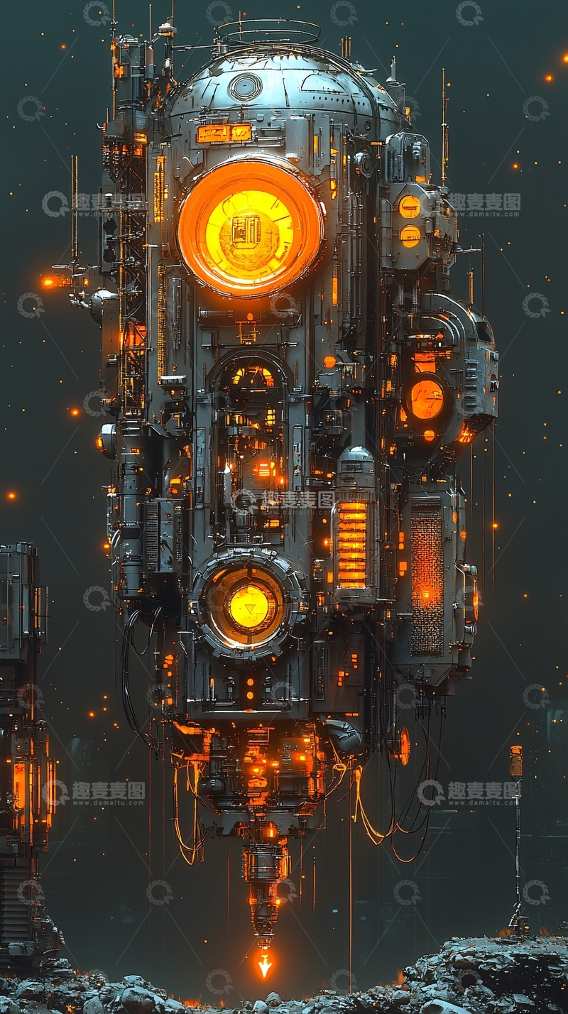 高清大图下载【趣麦麦图】未来科技飞船24