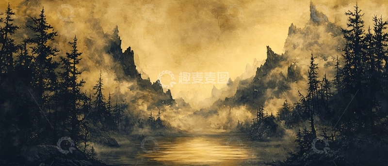 高清大图下载【趣麦麦图】雾气山谷