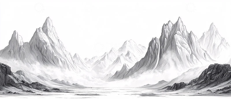 高清大图下载【趣麦麦图】水墨画山水