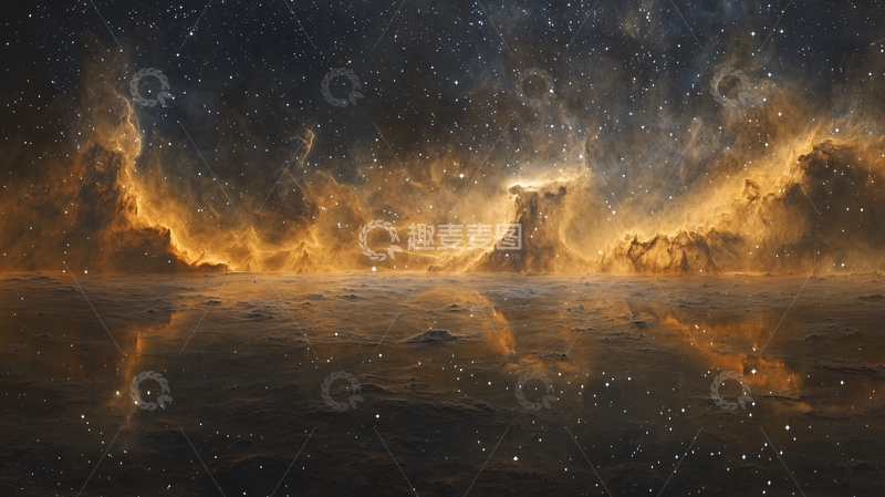 高清大图下载【趣麦麦图】宇宙星云反射