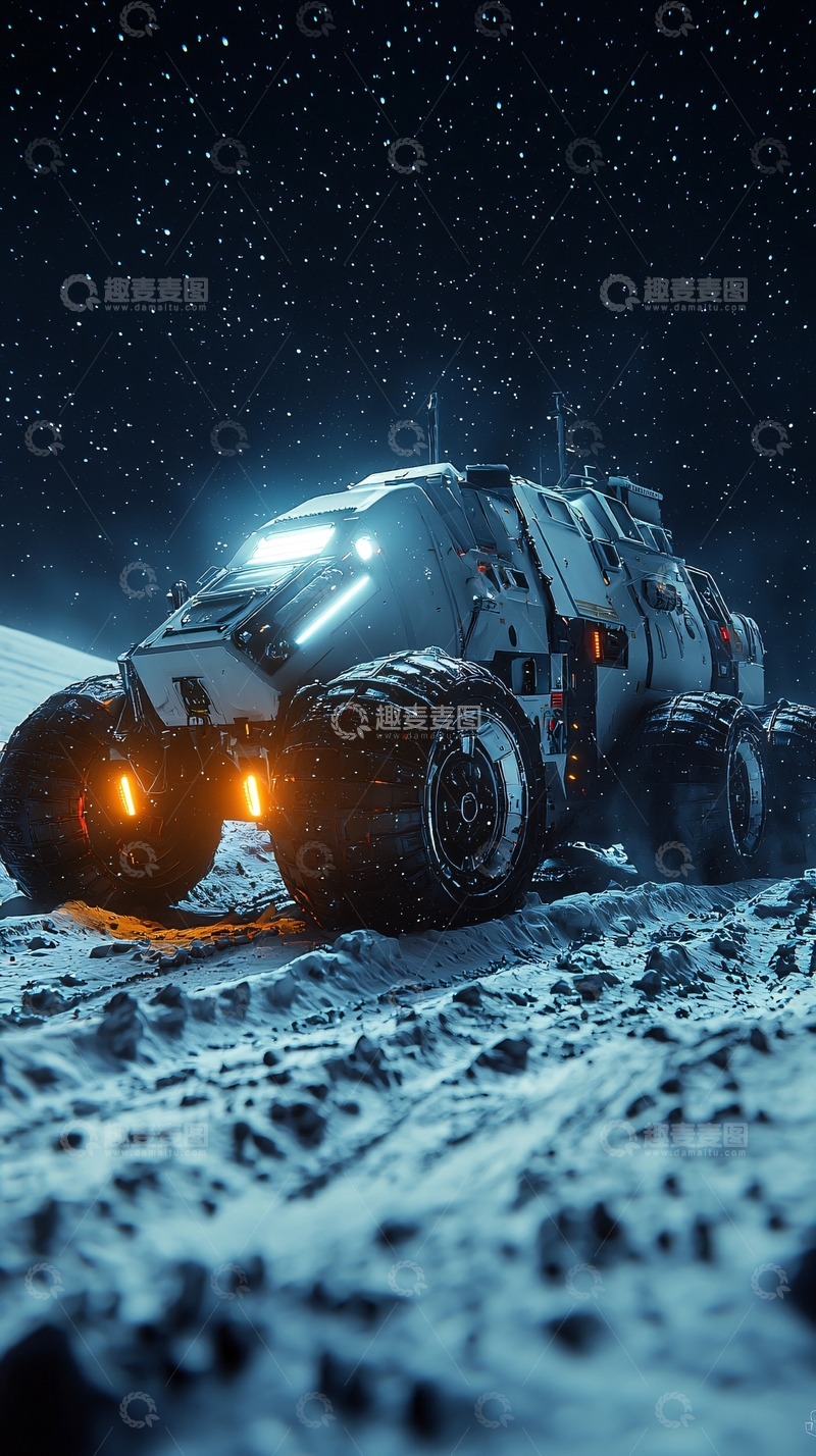 高清大图下载【趣麦麦图】未来月球车