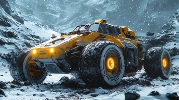 未来科幻越野车