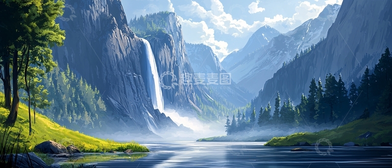 高清大图下载【趣麦麦图】山水风景画