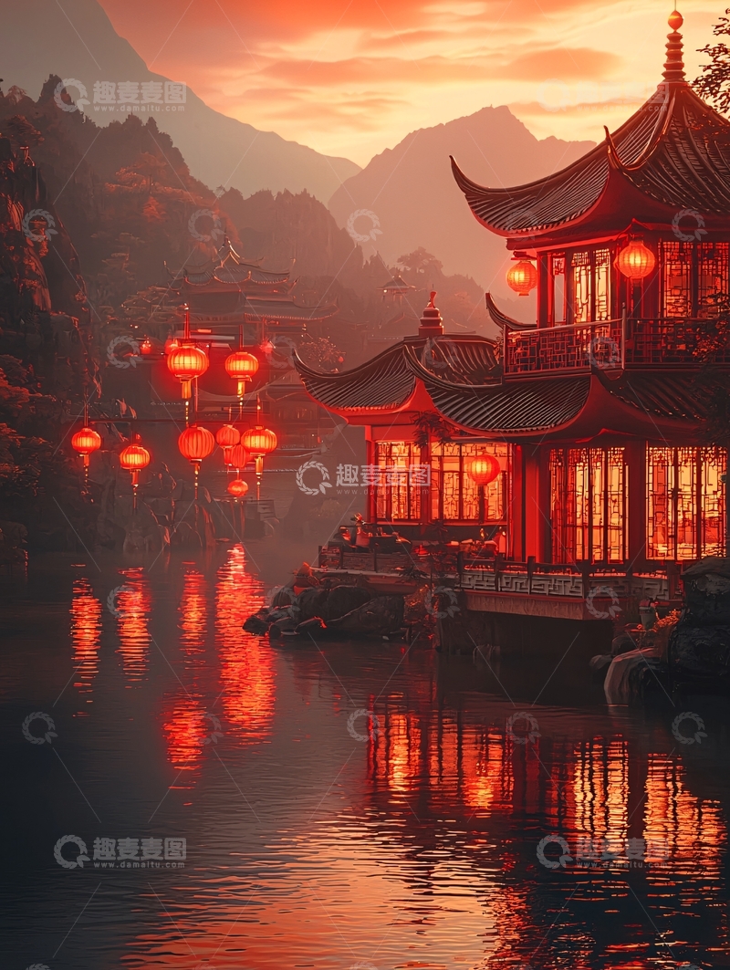 高清大图下载【趣麦麦图】中式建筑