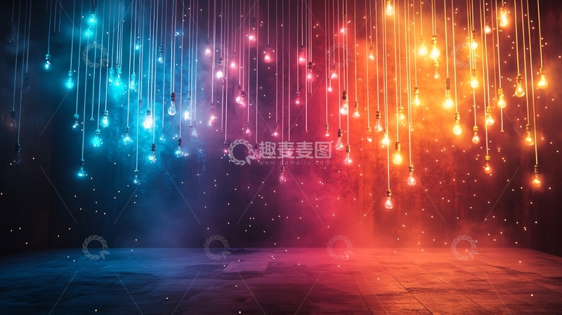 高清大图下载【趣麦麦图】彩色灯光背景