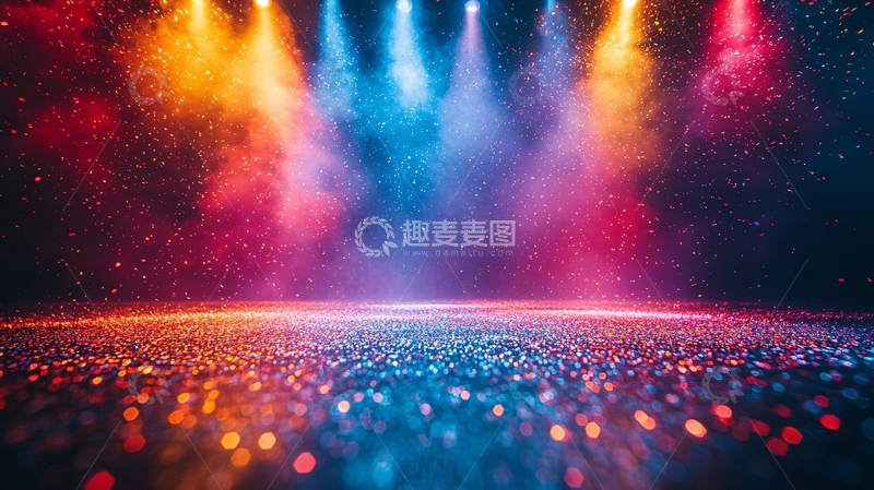 高清大图下载【趣麦麦图】舞台灯光烟雾效果图