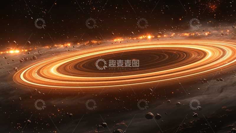 高清大图下载【趣麦麦图】宇宙行星环系统