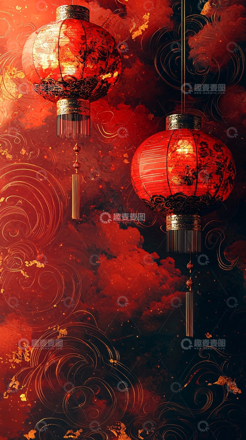 高清大图下载【趣麦麦图】红色灯笼