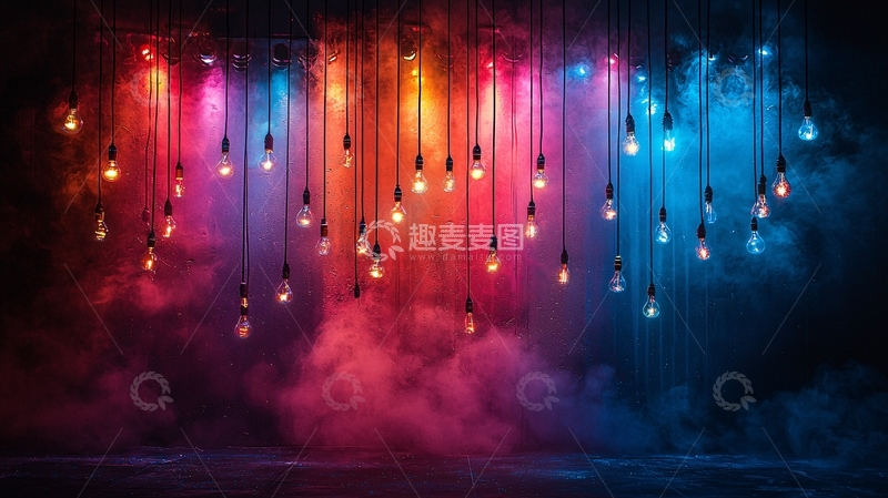 高清大图下载【趣麦麦图】彩色灯光背景