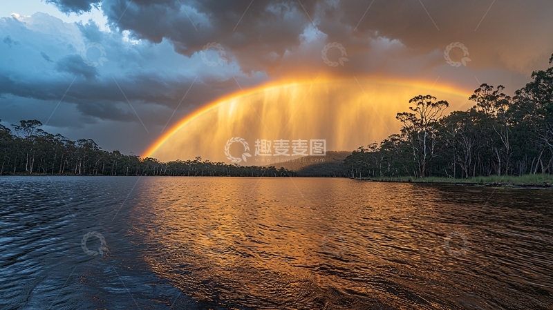 高清大图下载【趣麦麦图】暴雨后的彩虹
