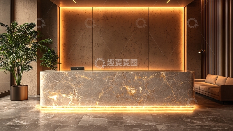 高清大图下载【趣麦麦图】现代酒店大堂接待台
