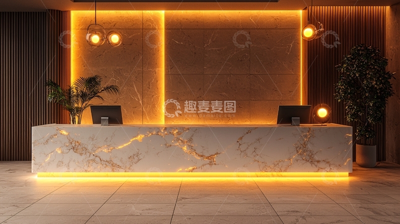 高清大图下载【趣麦麦图】酒店大堂前台设计
