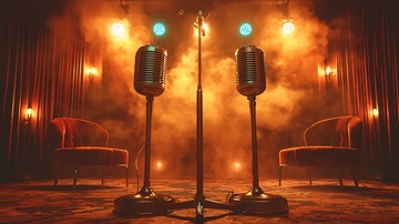复古舞台麦克风