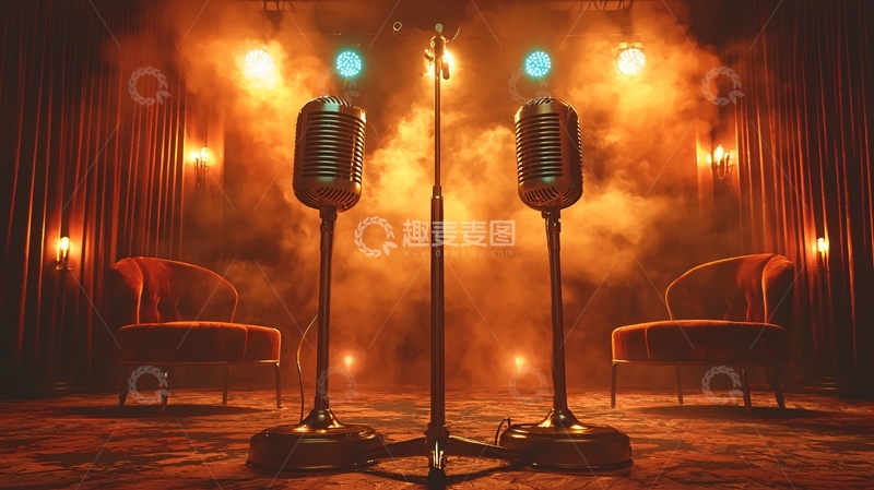 高清大图下载【趣麦麦图】复古舞台麦克风