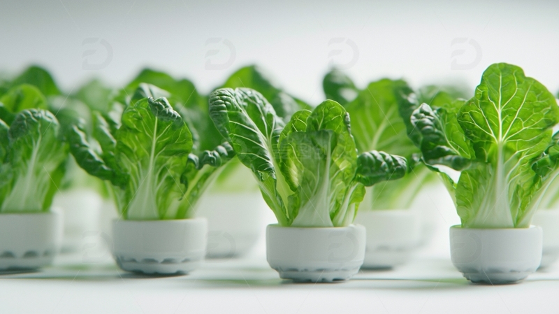 绿油油的小白菜盆栽