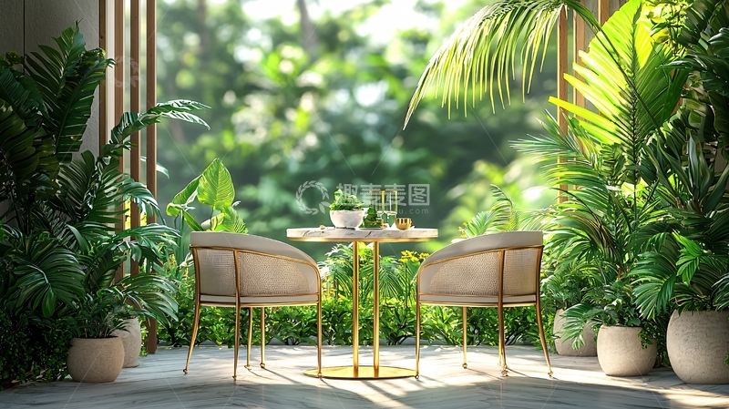 高清大图下载【趣麦麦图】室内花园景观