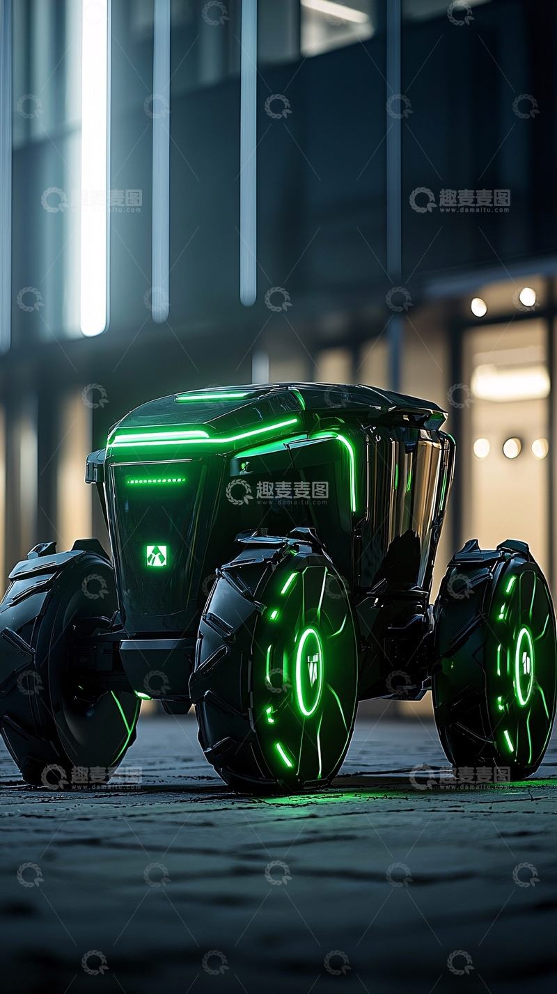 高清大图下载【趣麦麦图】未来感十足的黑色越野车