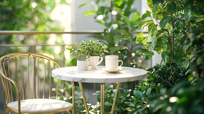 高清大图下载【趣麦麦图】阳台花园休闲区