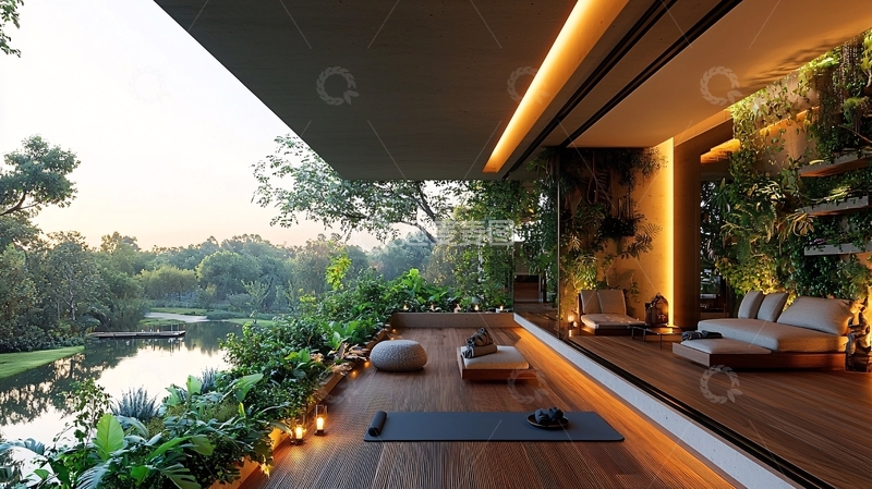 高清大图下载【趣麦麦图】现代简约户外阳台