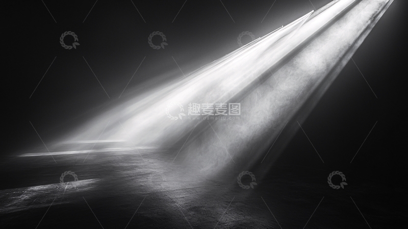 高清大图下载【趣麦麦图】光线穿过黑暗空间