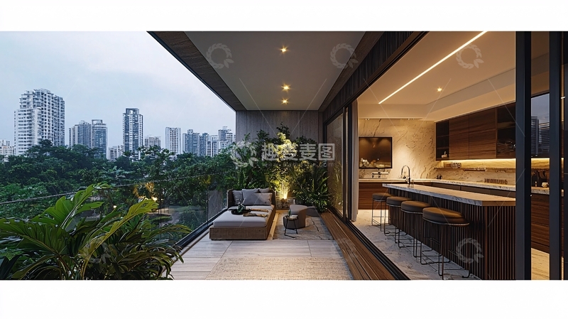 高清大图下载【趣麦麦图】现代简约阳台设计