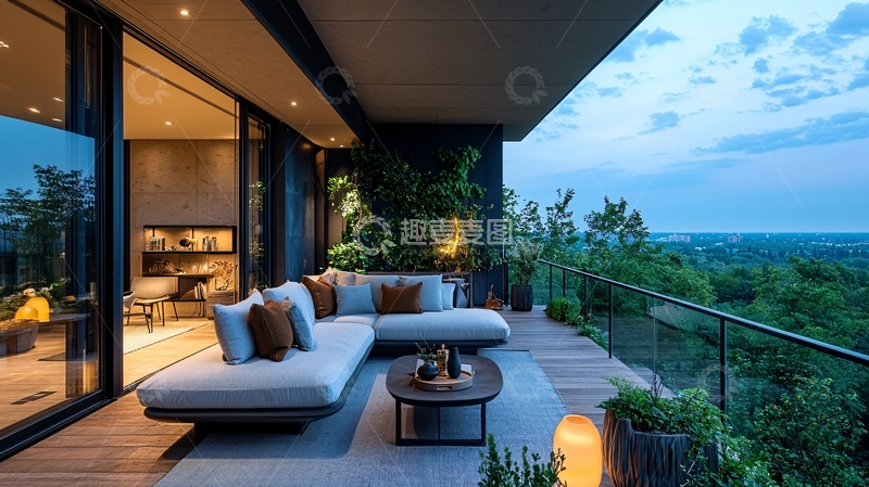 高清大图下载【趣麦麦图】豪华阳台景观