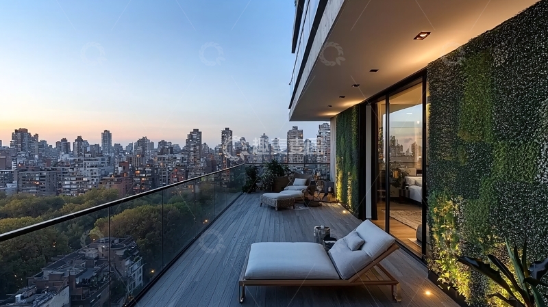 高清大图下载【趣麦麦图】城市景观阳台