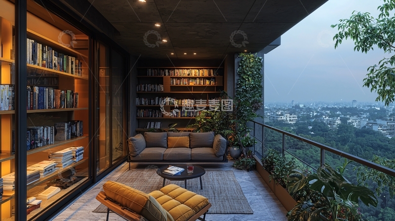 高清大图下载【趣麦麦图】阳台书房设计