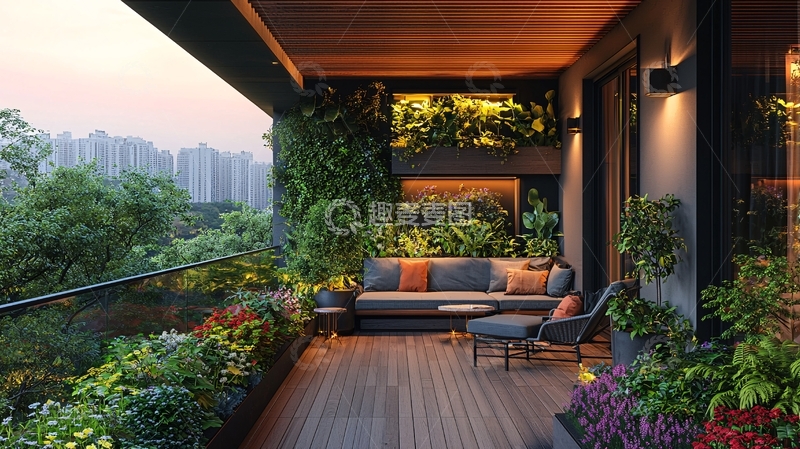 高清大图下载【趣麦麦图】阳台花园设计