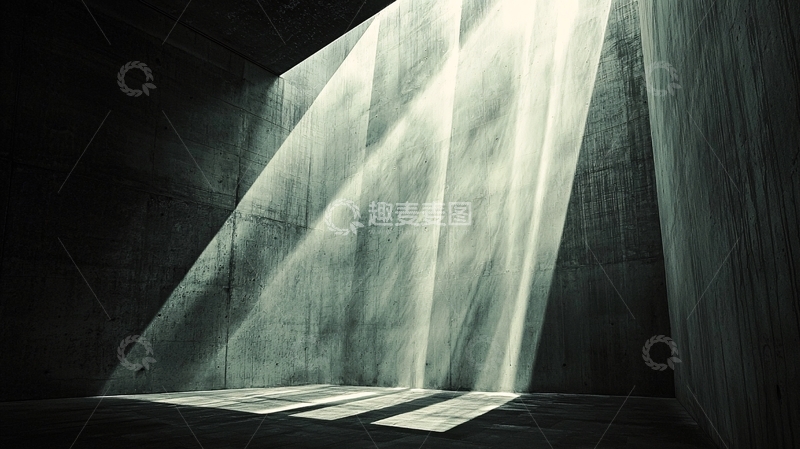高清大图下载【趣麦麦图】黑暗房间光线