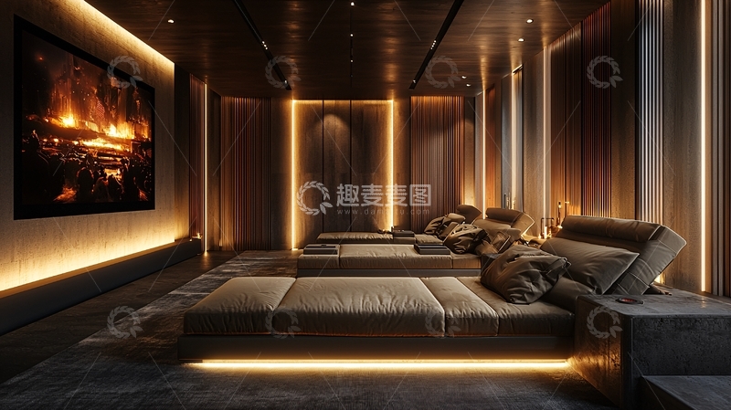 高清大图下载【趣麦麦图】奢华私家影院