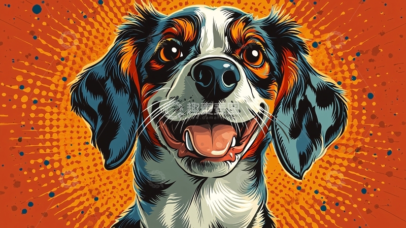 高清大图下载【趣麦麦图】快乐的小狗