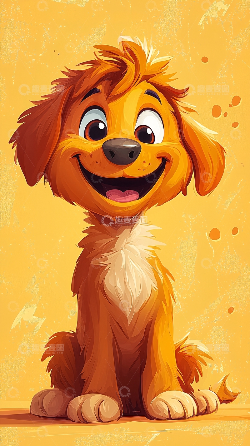 高清大图下载【趣麦麦图】可爱卡通小狗