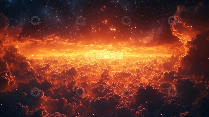 高清大图下载【趣麦麦图】燃烧的宇宙云
