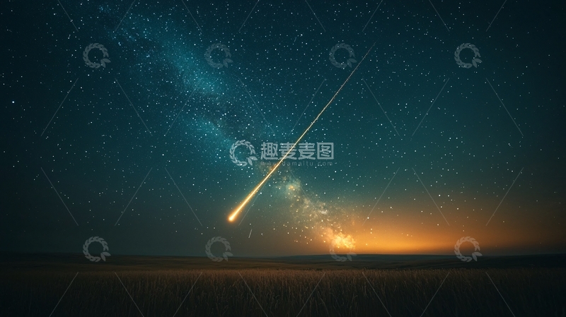 高清大图下载【趣麦麦图】流星划过夜空3