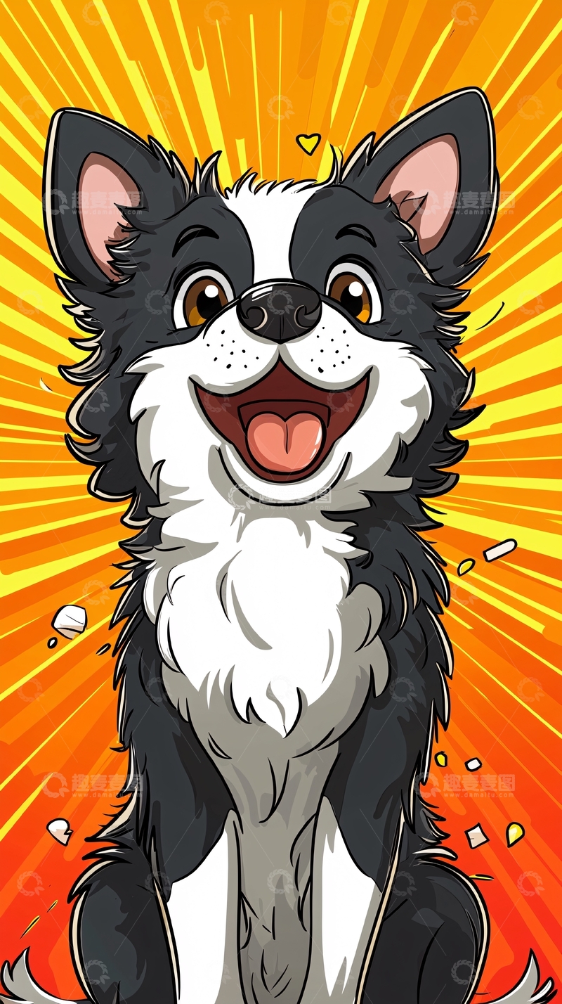 高清大图下载【趣麦麦图】可爱卡通小狗