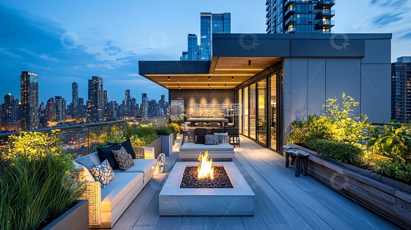 高清大图下载【趣麦麦图】现代都市屋顶露台设计