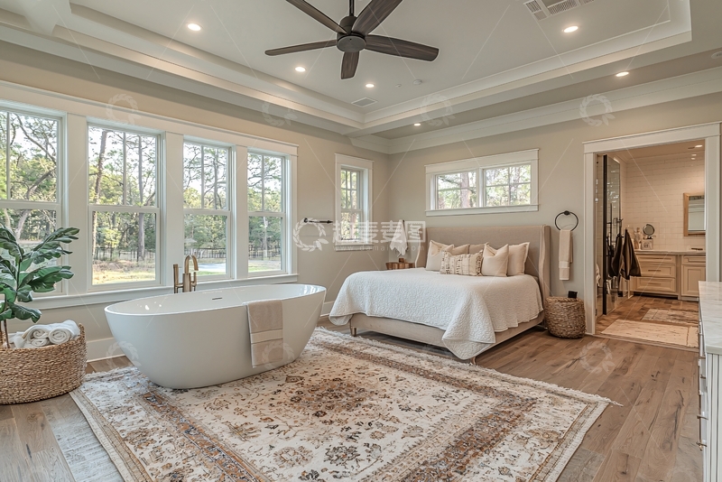 高清大图下载【趣麦麦图】现代简约主卧套房