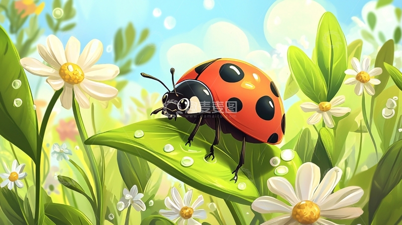 高清大图下载【趣麦麦图】可爱瓢虫高清图